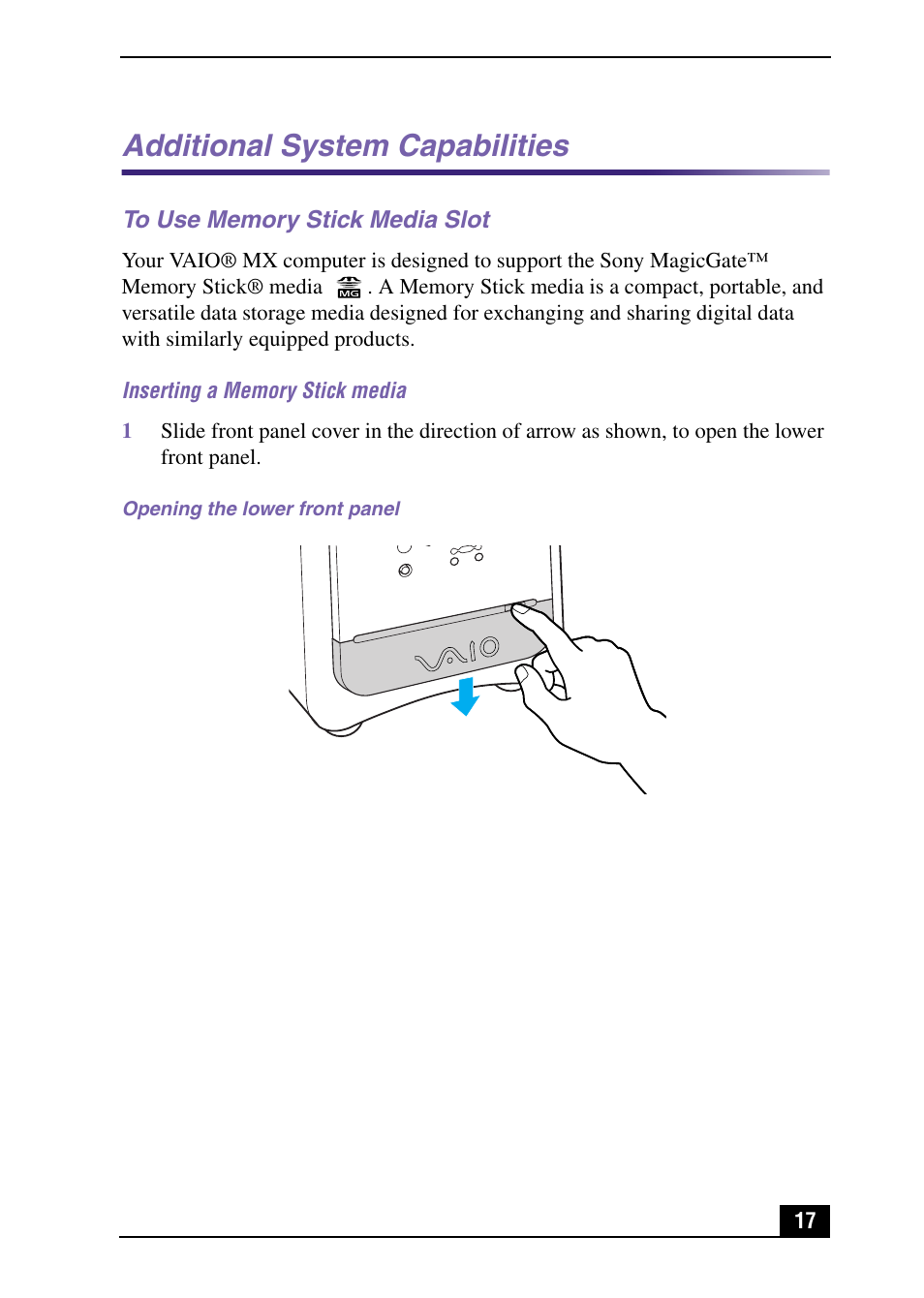 Additional system capabilities | Sony PCV-MXS10 User Manual | Page 17 / 56