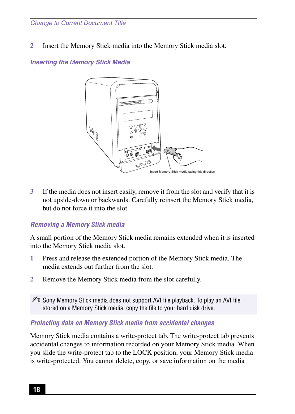 Sony PCV-MXS10 User Manual | Page 18 / 56