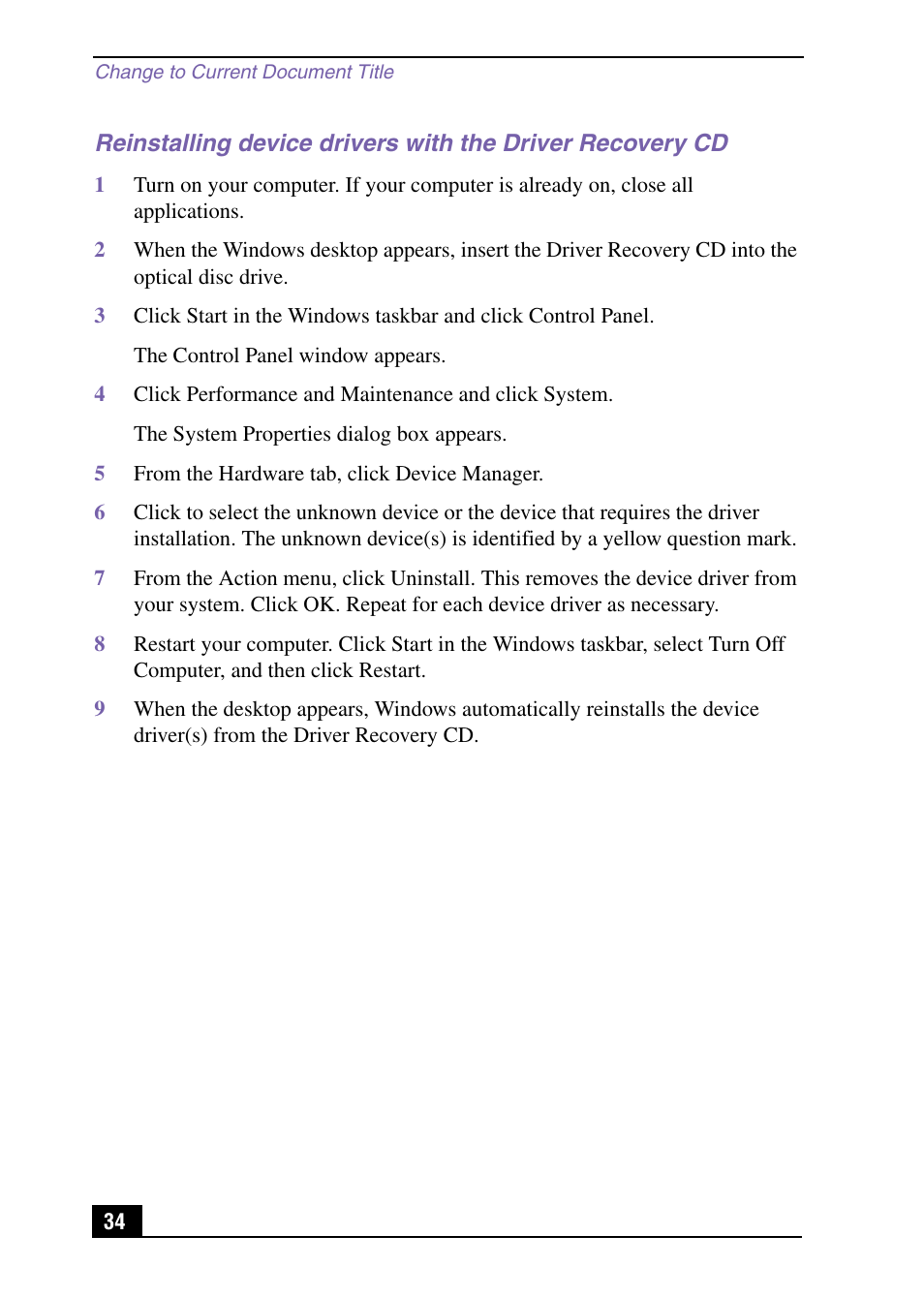 Sony PCV-MXS10 User Manual | Page 34 / 56