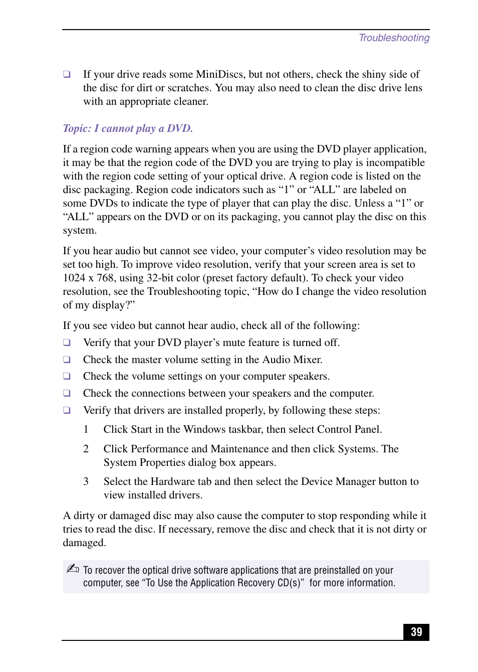 Sony PCV-MXS10 User Manual | Page 39 / 56