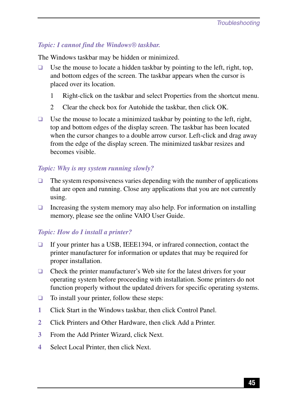 Sony PCV-MXS10 User Manual | Page 45 / 56