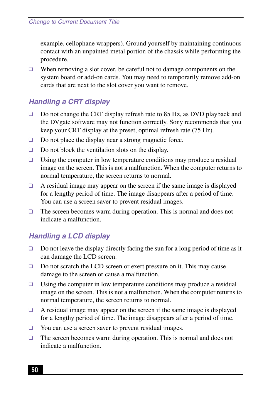 Sony PCV-MXS10 User Manual | Page 50 / 56