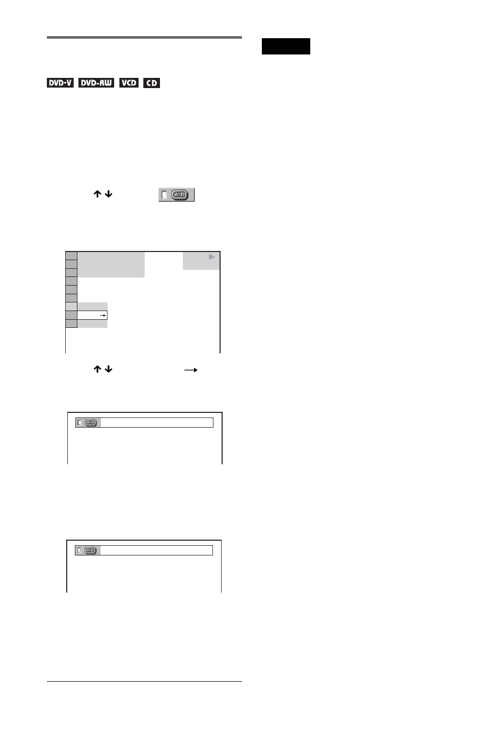 Repeating a specific portion (a-b repeat play) | Sony DVP-K82P User Manual | Page 30 / 82