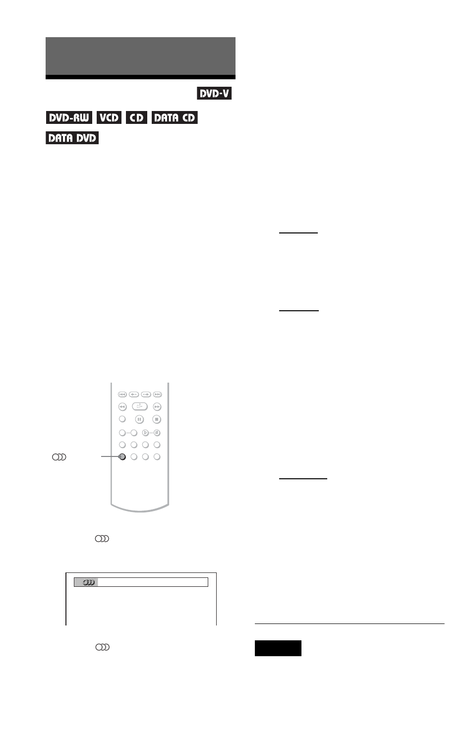 L0 - sound adjustments, L1 - changing the sound, Sound adjustments | Changing the sound | Sony DVP-K82P User Manual | Page 44 / 82