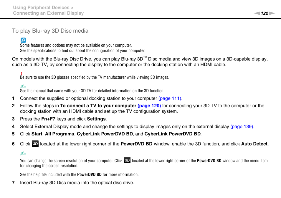 Sony VAIO VPCZ2 User Manual | Page 122 / 212