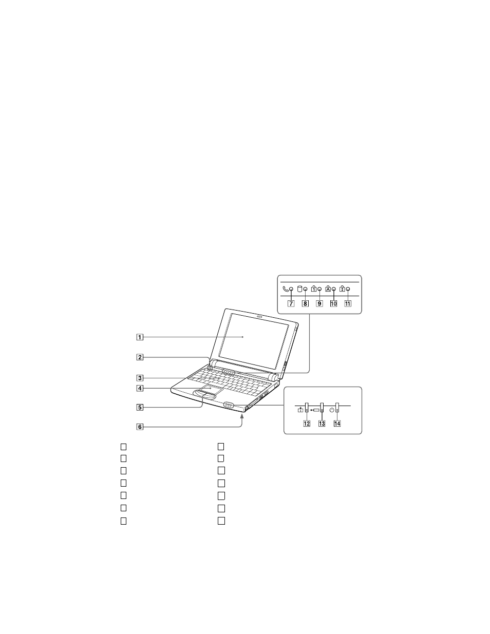 Using your 505 superslim notebook, Locating the controls and connectors, Front | Sony PCG-505TX User Manual | Page 17 / 104