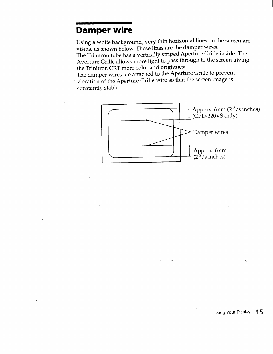 Damper wire | Sony CPD-120VS User Manual | Page 15 / 32