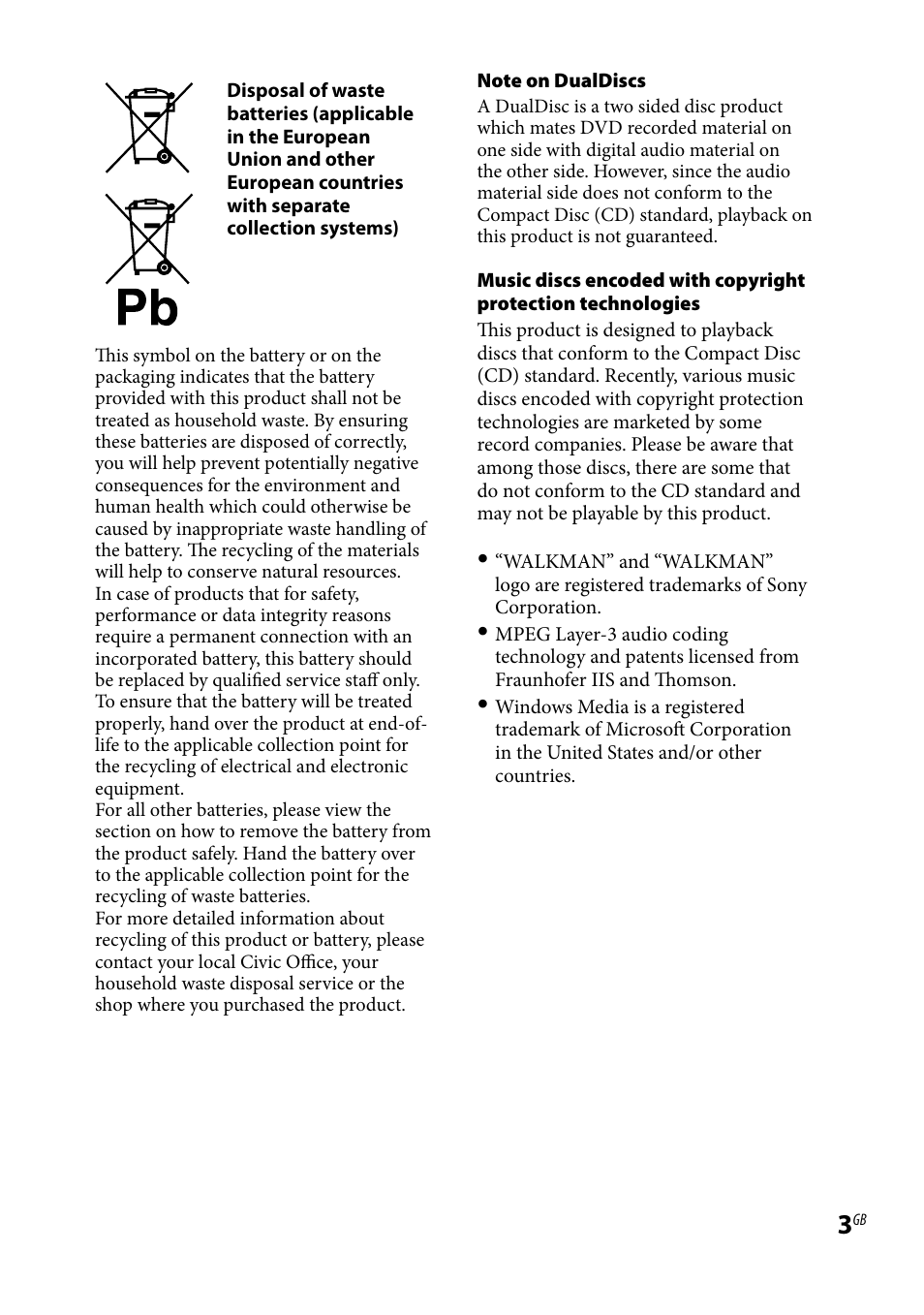 Sony CMT-HX80 User Manual | Page 3 / 36
