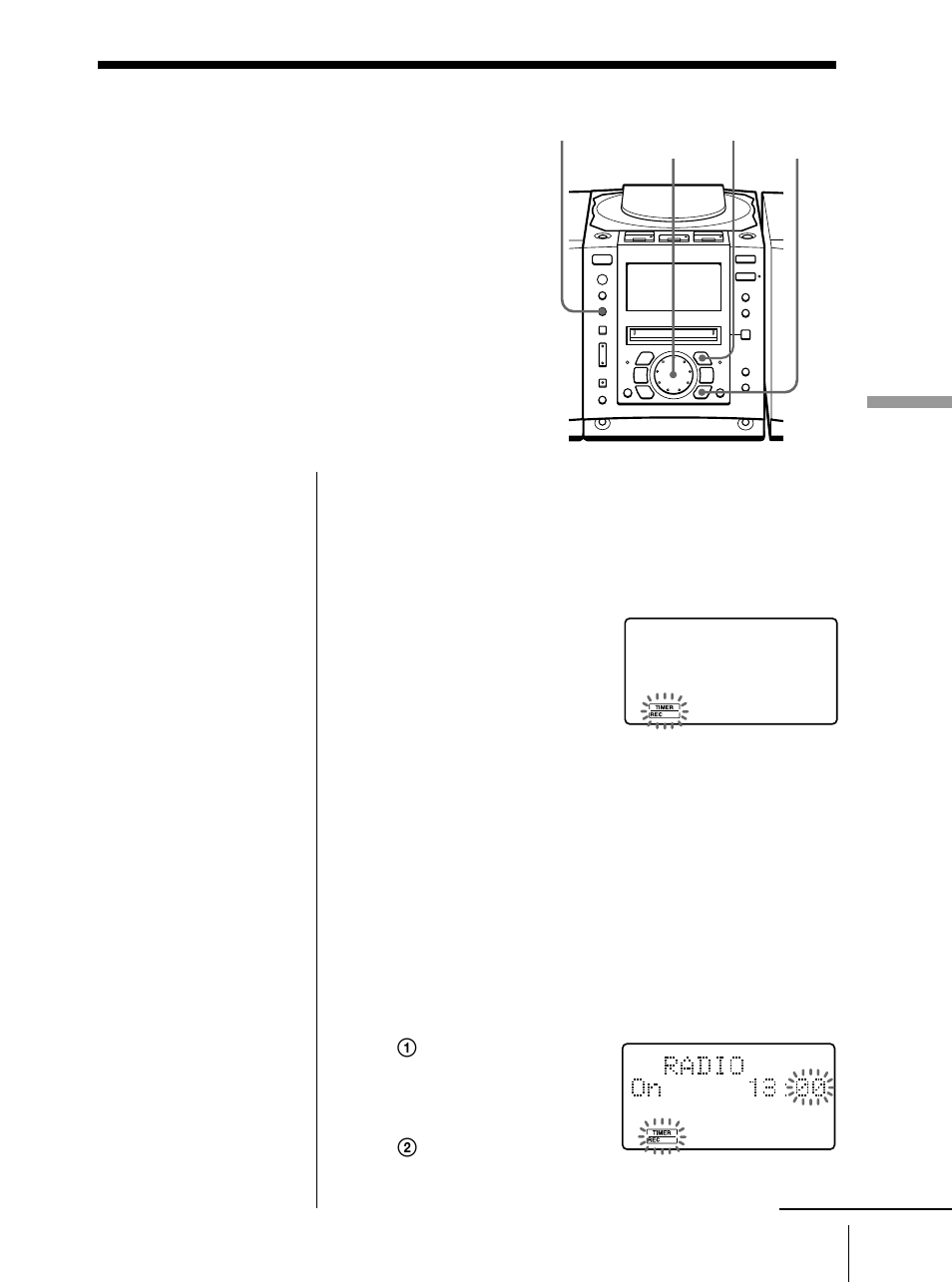 Grabación de programas de radio con temporizador | Sony Model PMC-MD55 User Manual | Page 139 / 164