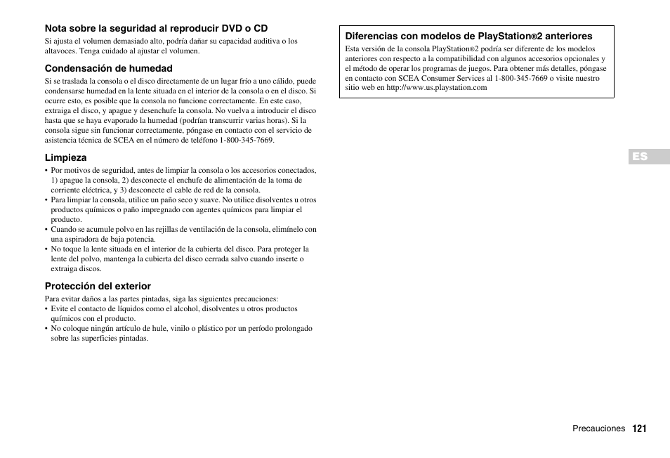 Sony PS 2 SCPH-77001CB User Manual | Page 121 / 172
