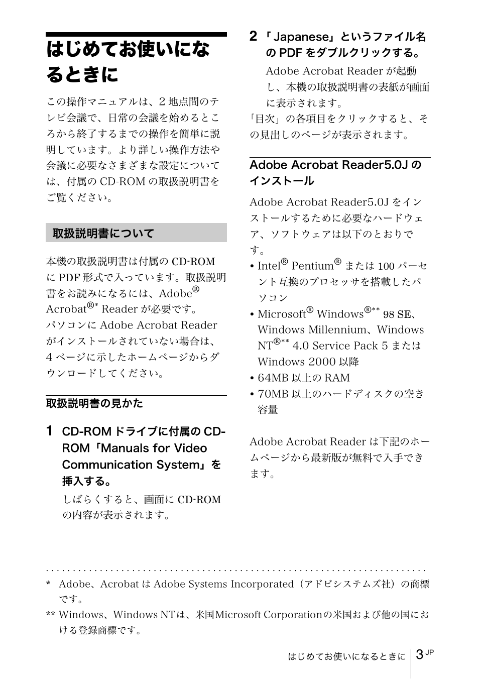 Ɂȫɔȹȝέȗⱦƚ ɞȼƞⱦ | Sony PCS-11 User Manual | Page 3 / 156