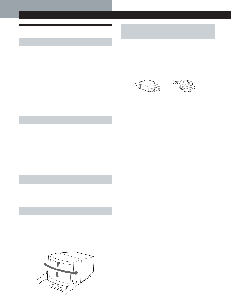 Précautions, Préparation, Installation | Entretien, Transport, Utilisation du support pivotant | Sony CPD-200GS User Manual | Page 22 / 57