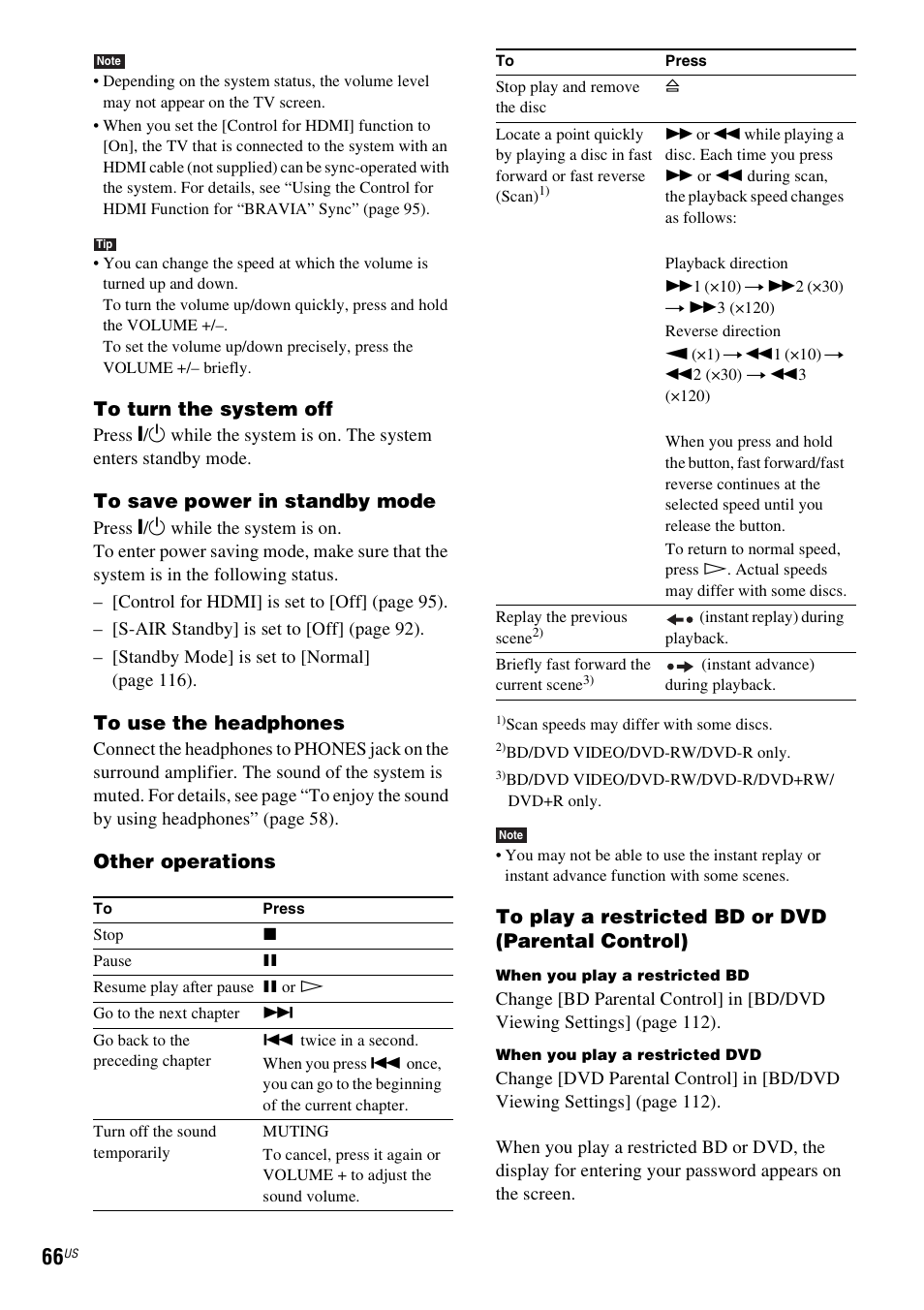 Other operations | Sony BDV-IT1000ES User Manual | Page 66 / 155