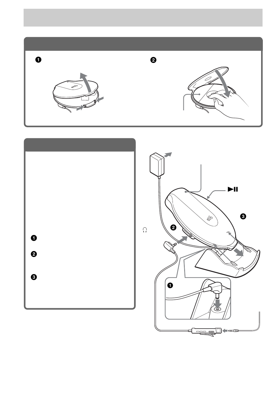 Playing a cd, Insert a cd, Connect your cd player | Sony Atrac3/MP3 CD Walkman D-NE10 User Manual | Page 14 / 40