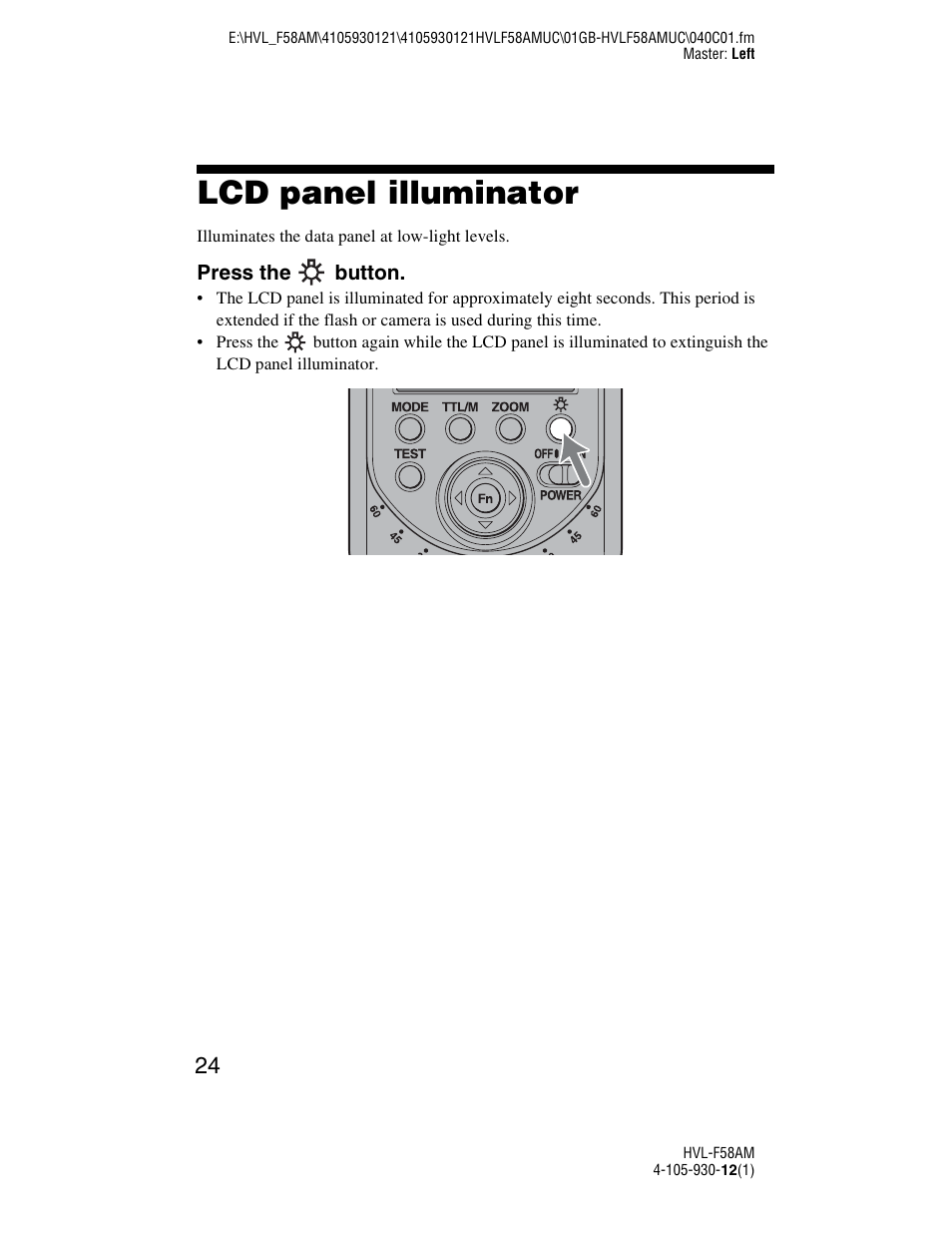 Lcd panel illuminator | Sony 4-105-930-12(1) User Manual | Page 24 / 88