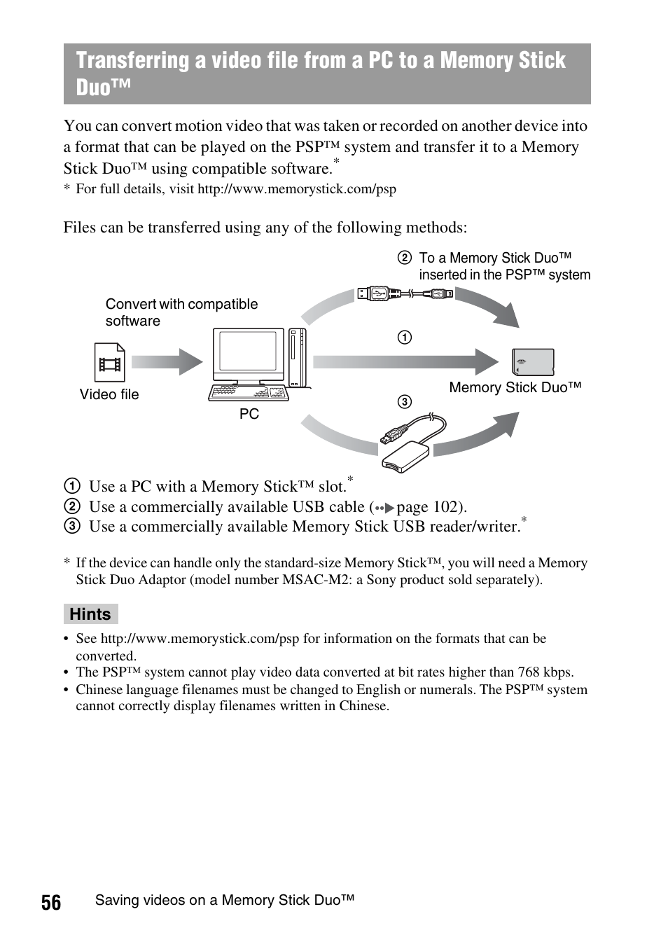 Sony PSP-1006 K User Manual | Page 56 / 268