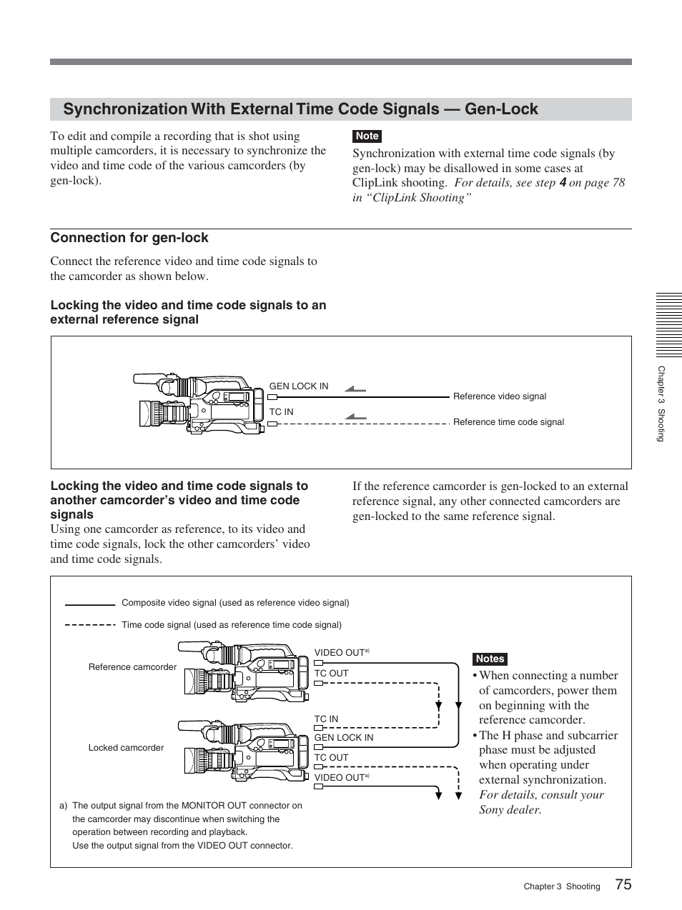 Connection for gen-lock | Sony 370PL User Manual | Page 75 / 160