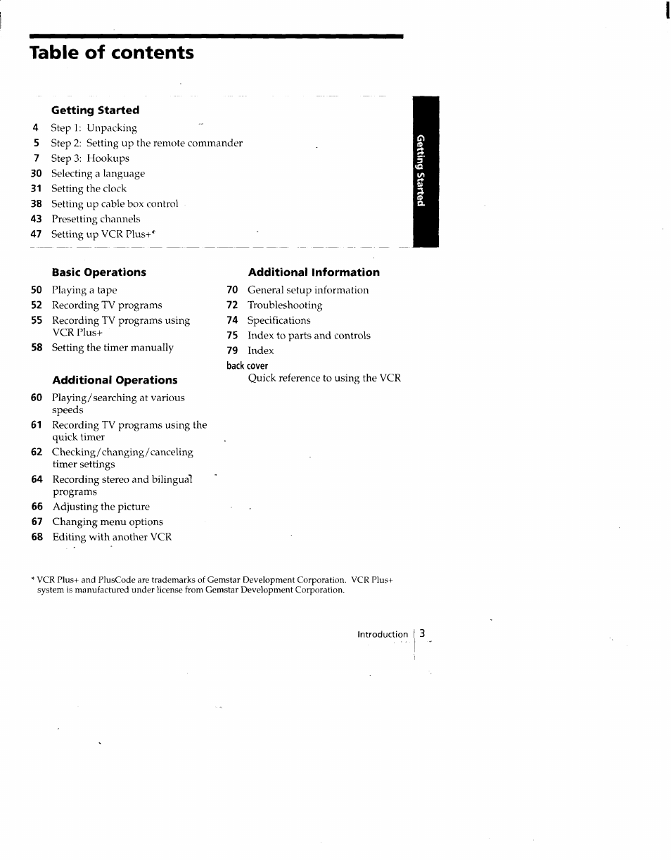 Sony SLV-775HF User Manual | Page 3 / 80