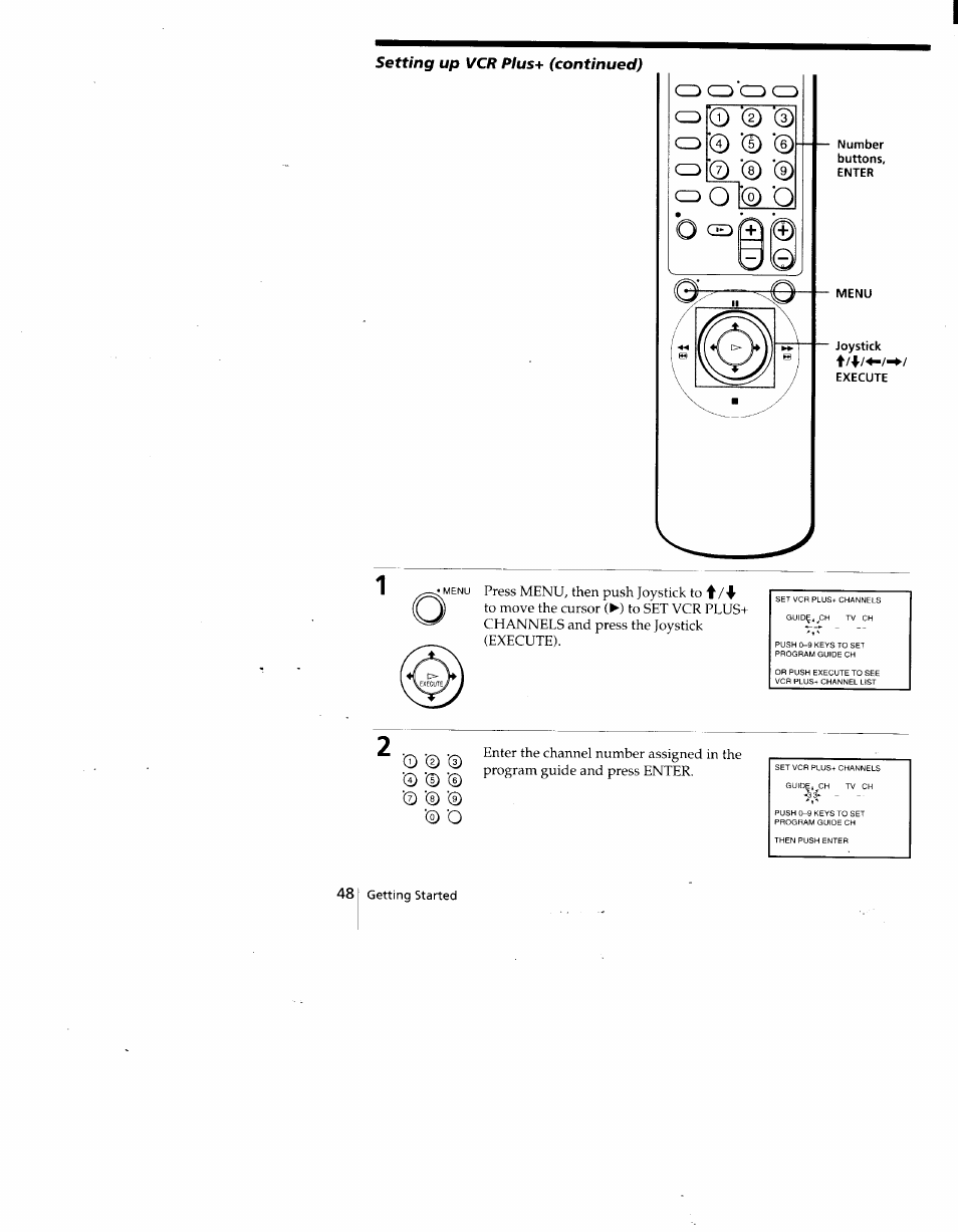 Setting up vcr plus+ (continued) | Sony SLV-775HF User Manual | Page 48 / 80