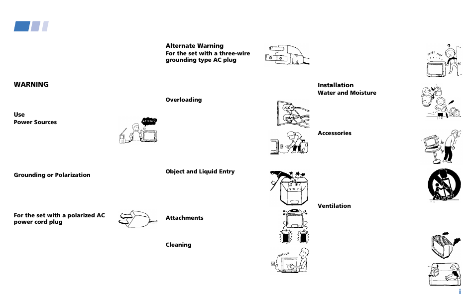 Important safeguards | Sony WEGA KV-36XBR250 User Manual | Page 5 / 46