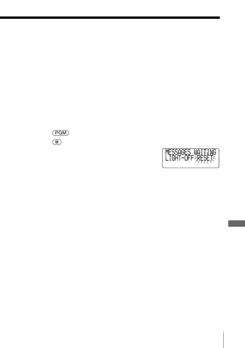 Messages waiting light-off reset | Sony SPP-ID970 User Manual | Page 87 / 96