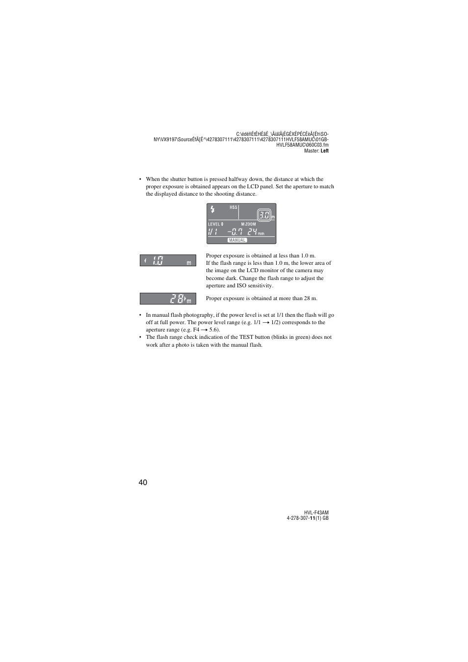 Sony HVL-F43AM User Manual | Page 40 / 76
