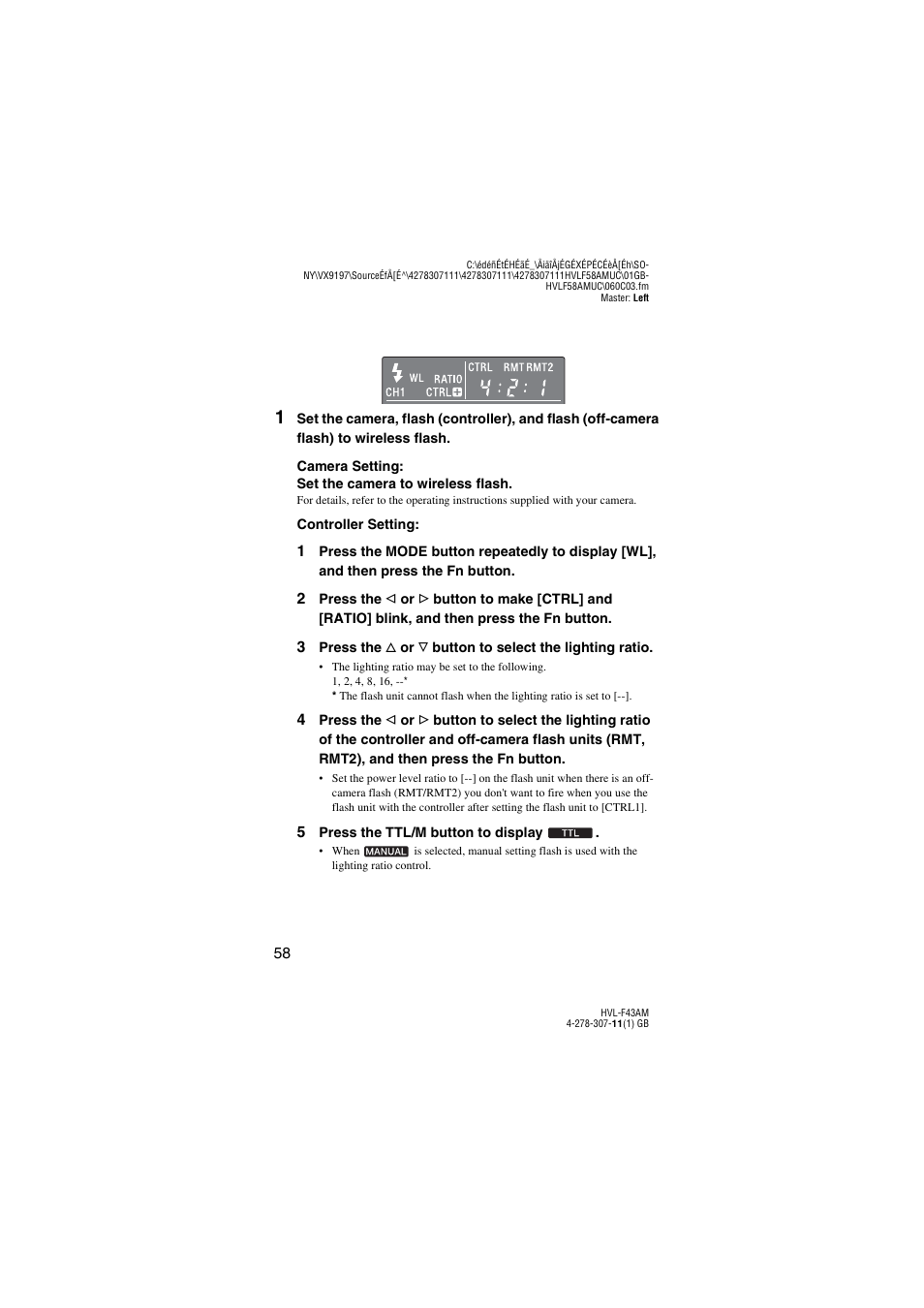 Sony HVL-F43AM User Manual | Page 58 / 76
