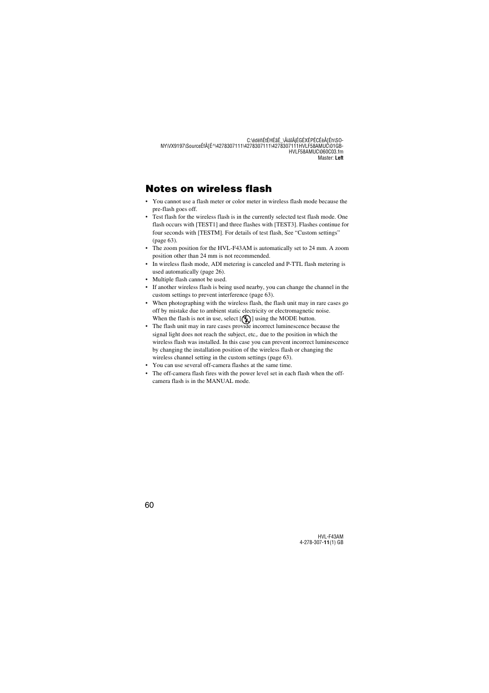R (60 | Sony HVL-F43AM User Manual | Page 60 / 76