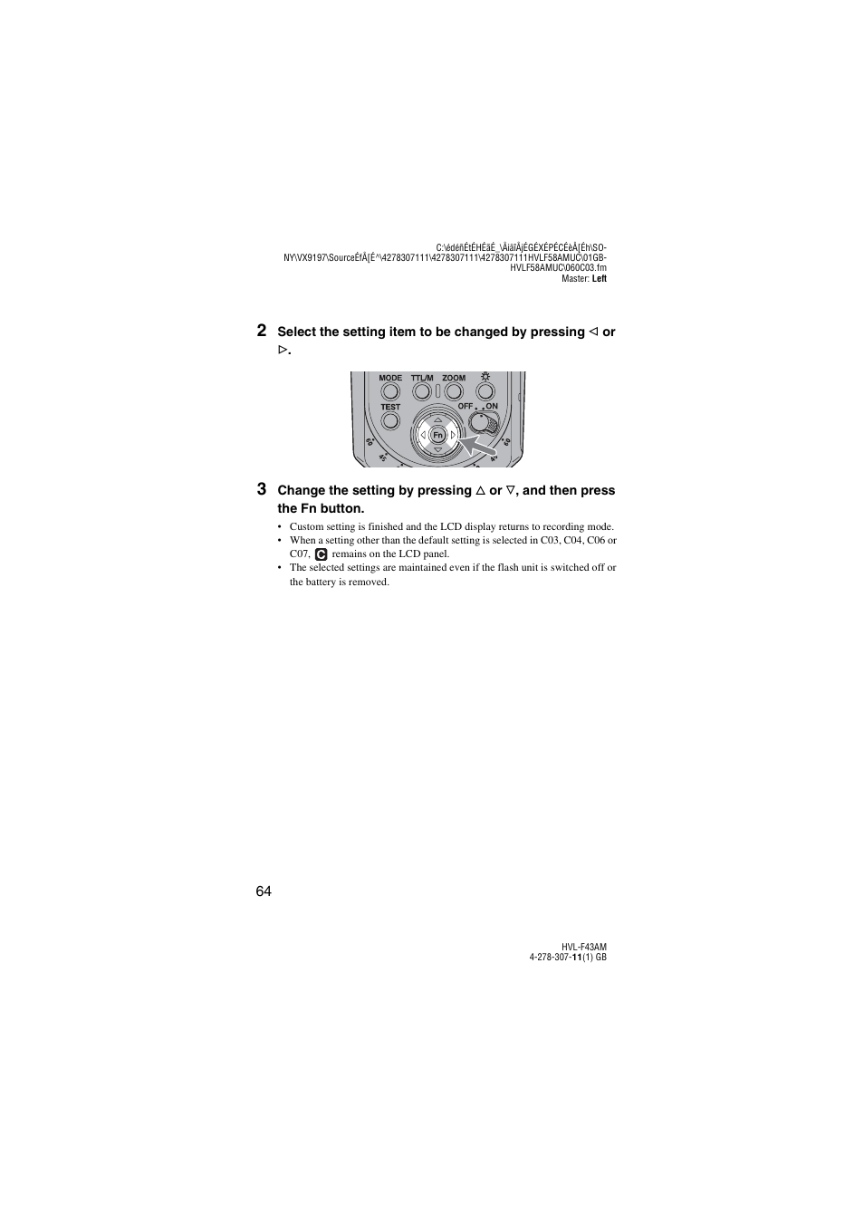 Sony HVL-F43AM User Manual | Page 64 / 76