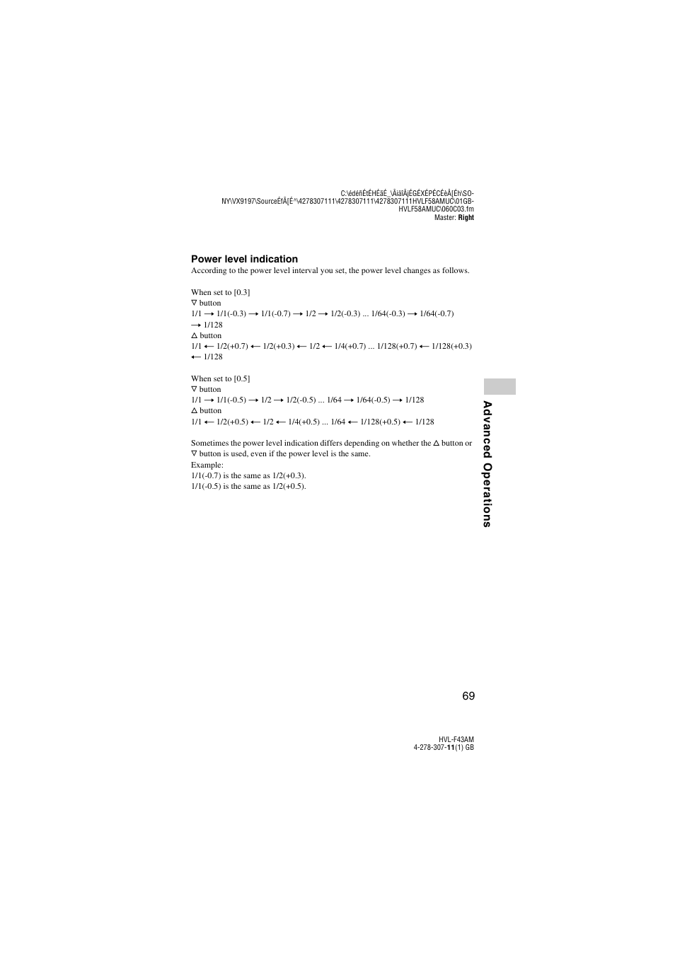 Sony HVL-F43AM User Manual | Page 69 / 76