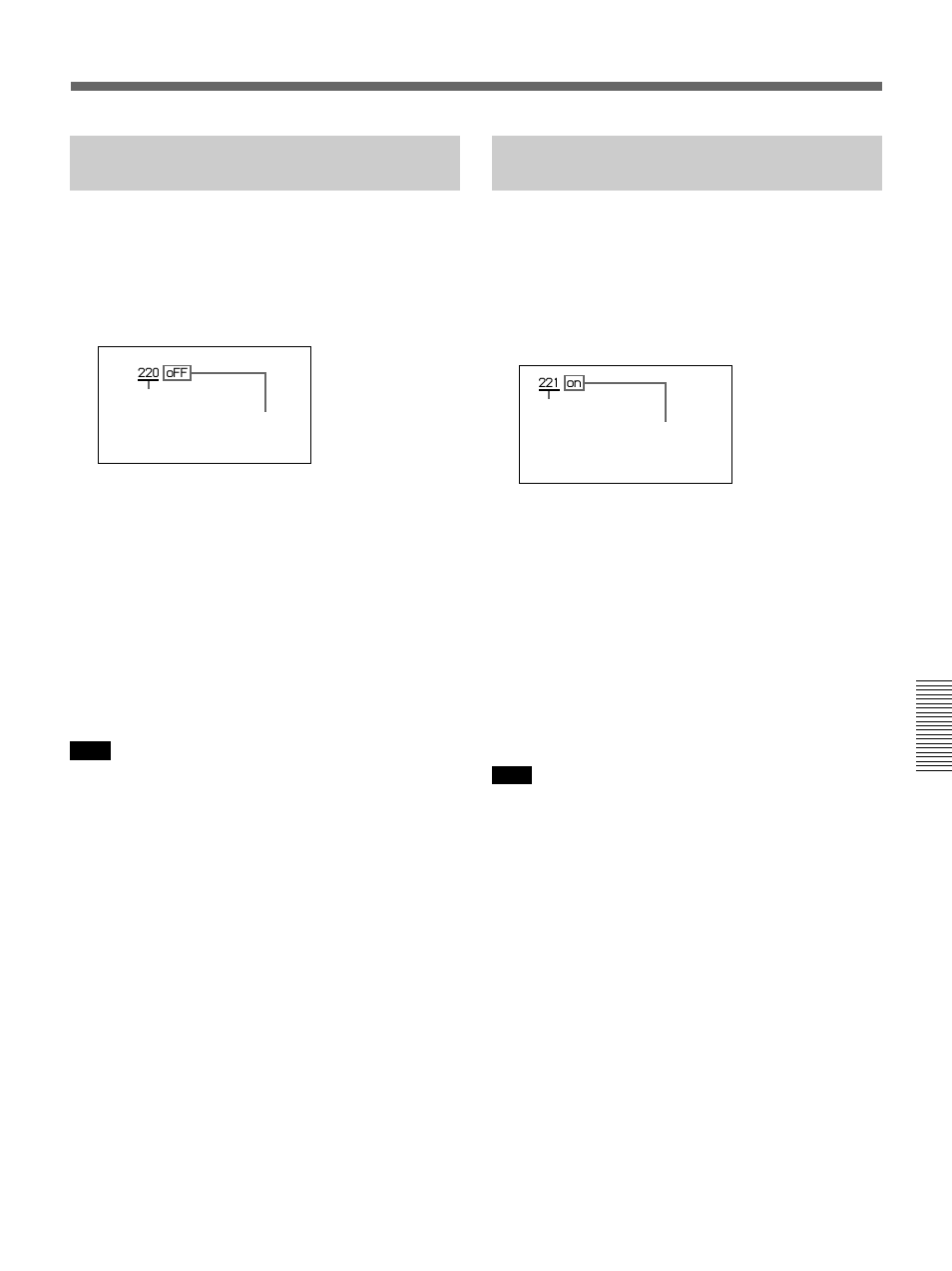 Menu 220 using setup add (for dsr-500wsl only), Menu 221 using setup remove (for dsr-500wsl only), Using setup add (for dsr-500wsl only) | Using setup remove (for dsr-500wsl only) | Sony 500WSPL User Manual | Page 111 / 144