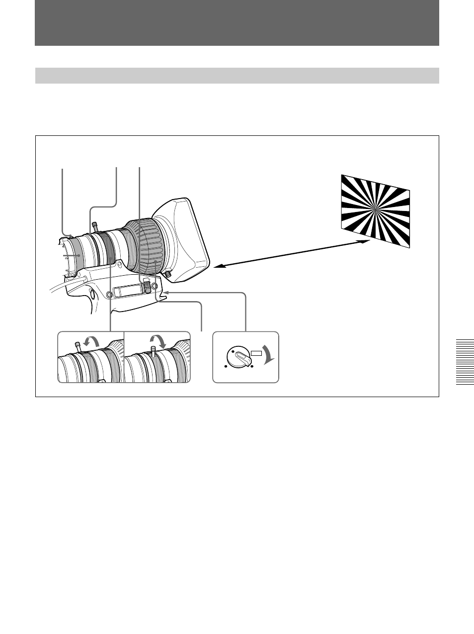 Adjusting the lens, Flange focal length adjustment | Sony 500WSPL User Manual | Page 119 / 144