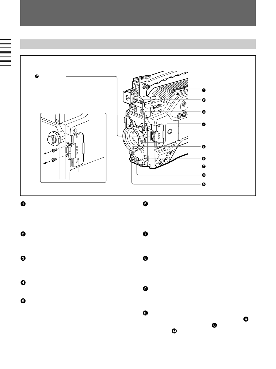 Location and function of parts, Front view | Sony 500WSPL User Manual | Page 12 / 144