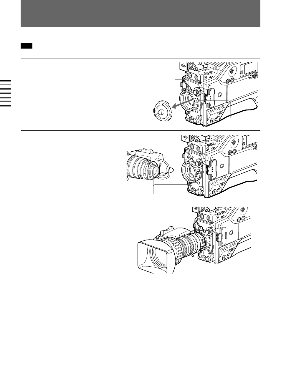 Fitting the lens | Sony 500WSPL User Manual | Page 32 / 144