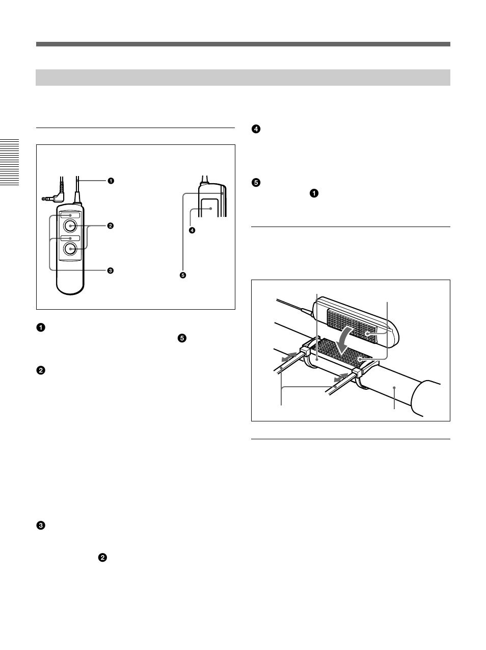 Using the rm-lg1 remote control unit, Location and function of parts, Attaching the rm-lg1 | Removing the rm-lg1 | Sony 500WSPL User Manual | Page 42 / 144