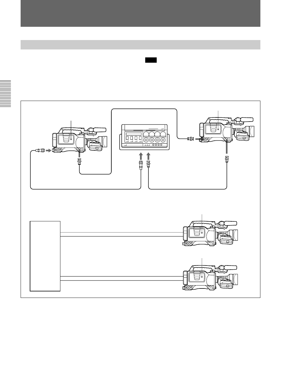 Connections, Connecting a number of camcorders | Sony 500WSPL User Manual | Page 44 / 144