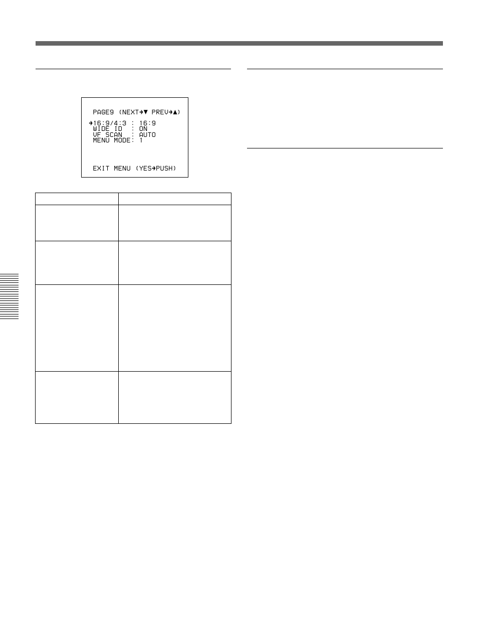 Viewfinder advanced menu, Advanced menu pages 14 and 15 | Sony 500WSPL User Manual | Page 92 / 144