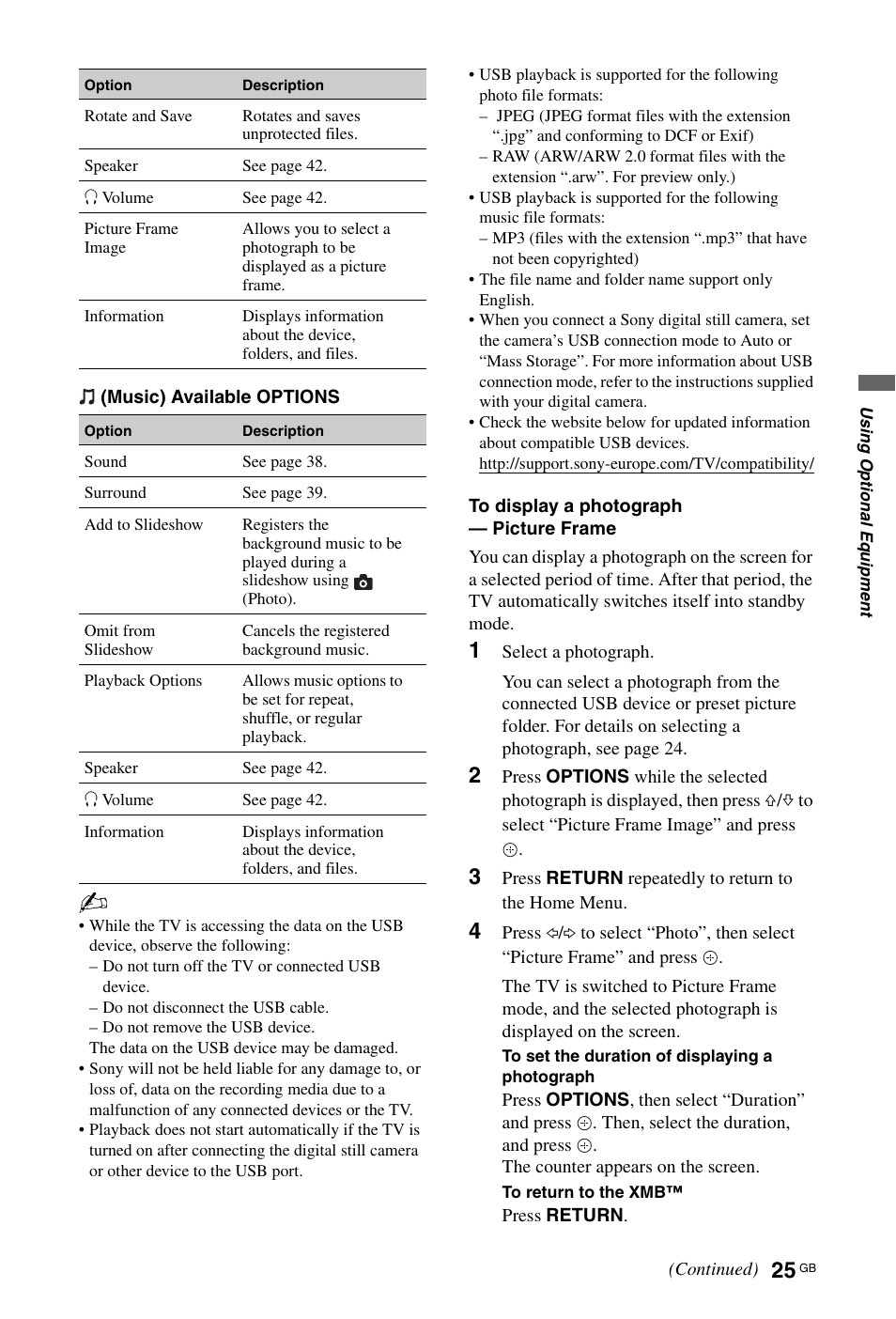 Sony 4-108-535-13(1) User Manual | Page 25 / 60