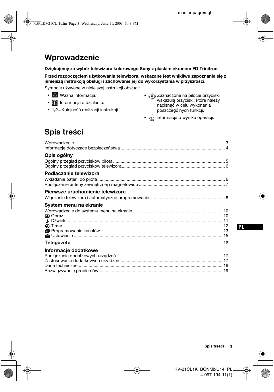 Sony KV-21CL1K User Manual | Page 75 / 128
