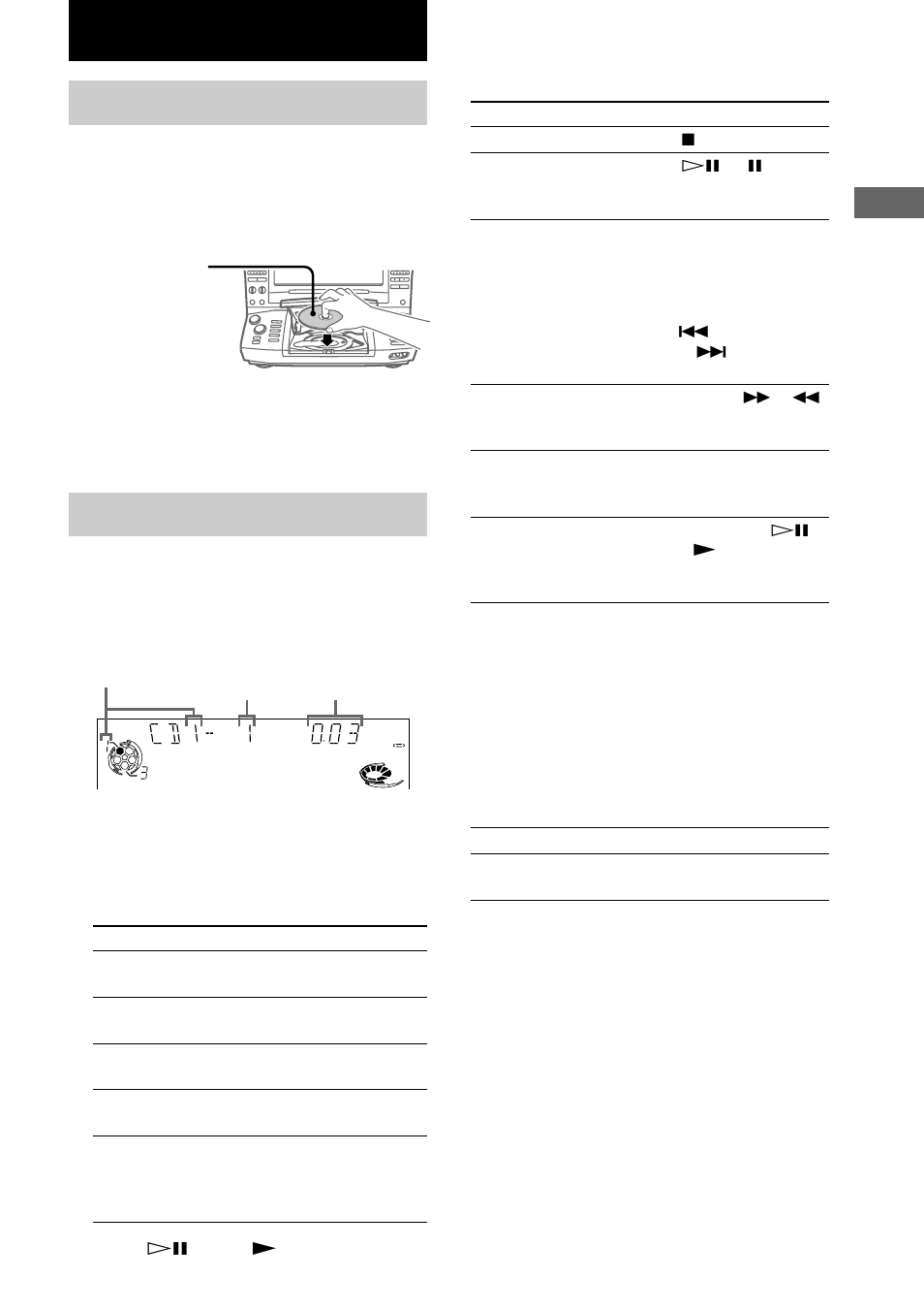 Loading the cd, Playing the cd, Other operations | Sony LBT-XG500 User Manual | Page 9 / 32