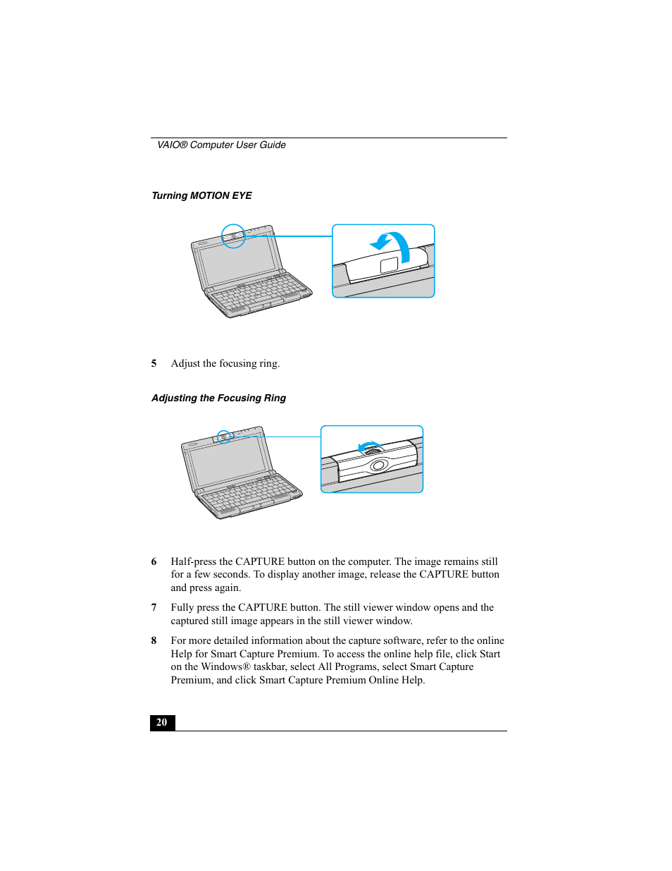 Sony VAIO Viao PictureBook Computer User Manual | Page 20 / 146