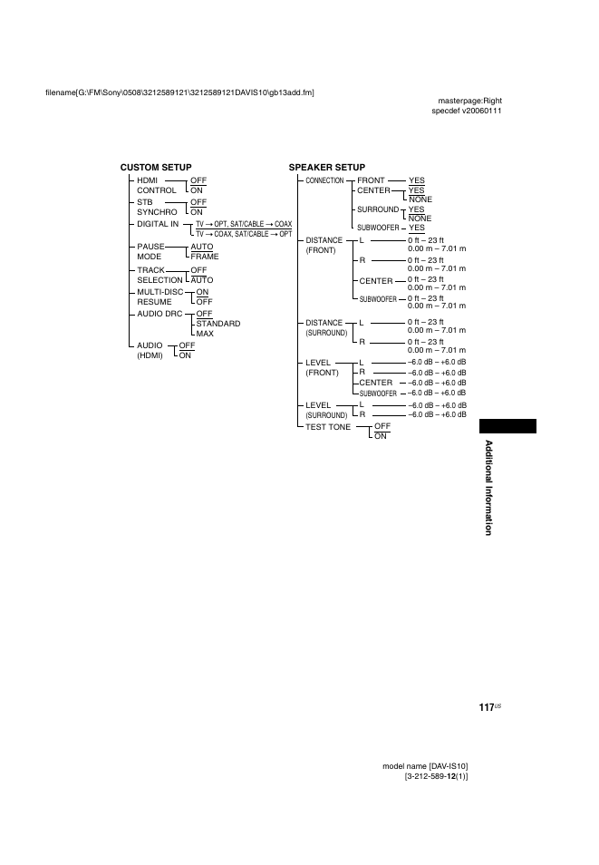 Sony DAV-IS10 User Manual | Page 117 / 123
