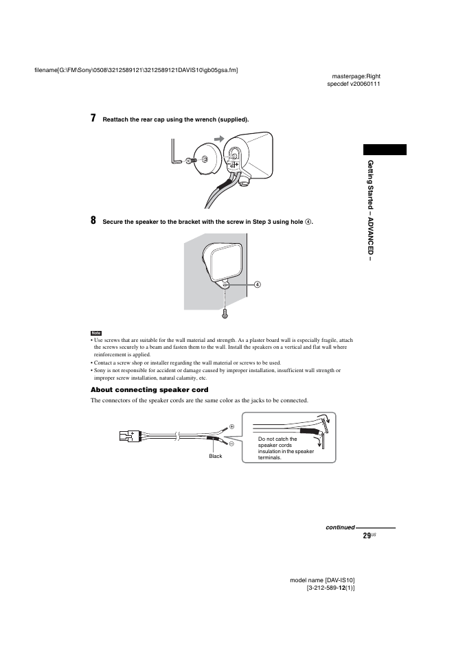 Sony DAV-IS10 User Manual | Page 29 / 123