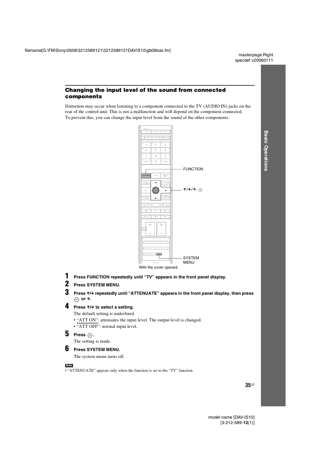 Sony DAV-IS10 User Manual | Page 35 / 123
