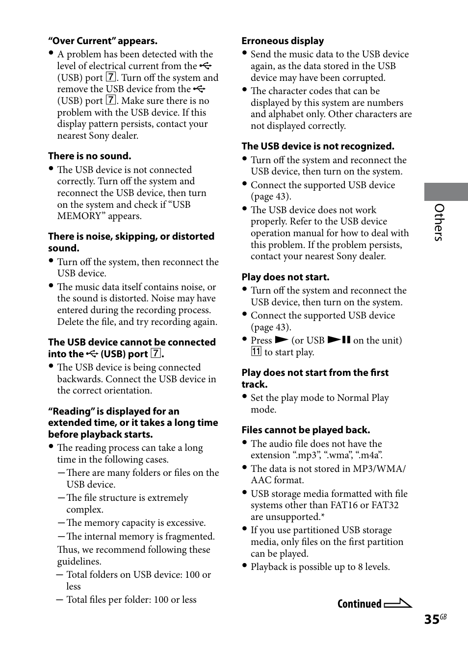 Others | Sony CMT-HX70BTR User Manual | Page 35 / 44