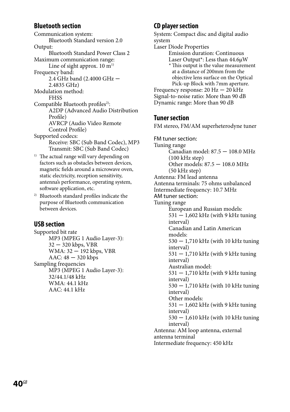 Sony CMT-HX70BTR User Manual | Page 40 / 44