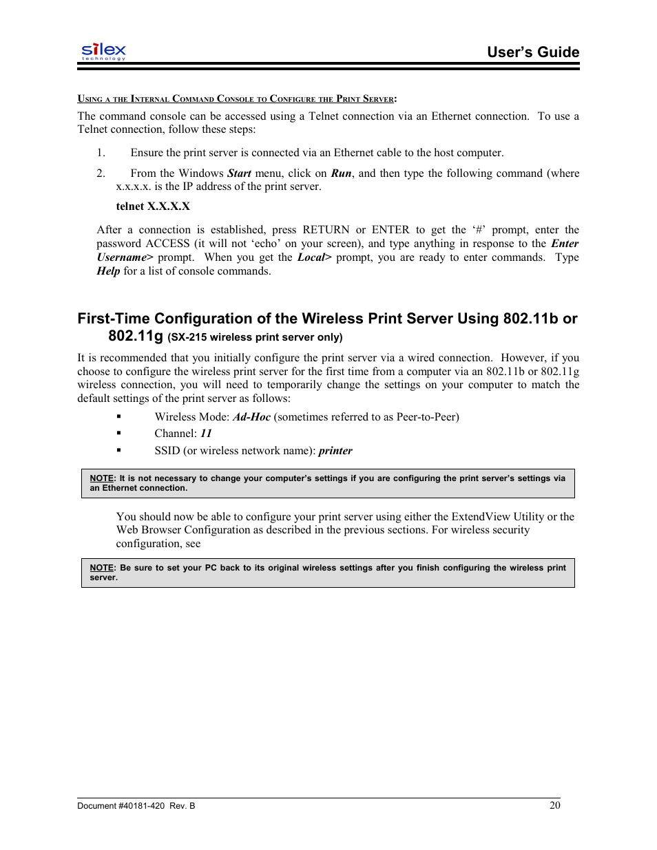 User’s guide | Sony SX-215 User Manual | Page 20 / 87