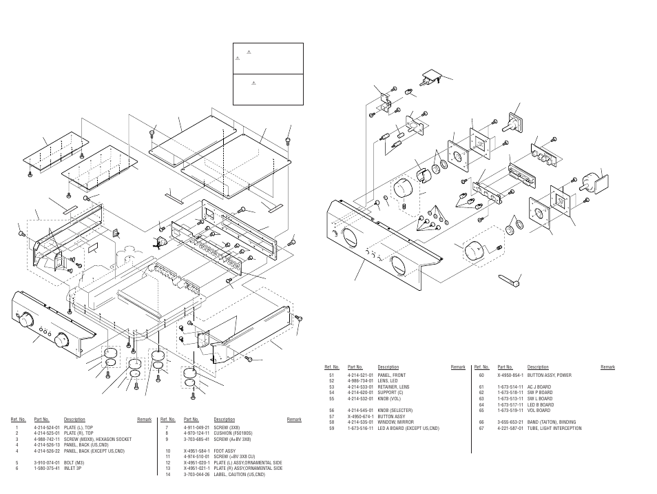 Section 4 exploded views | Sony TA-E1 User Manual | Page 12 / 18