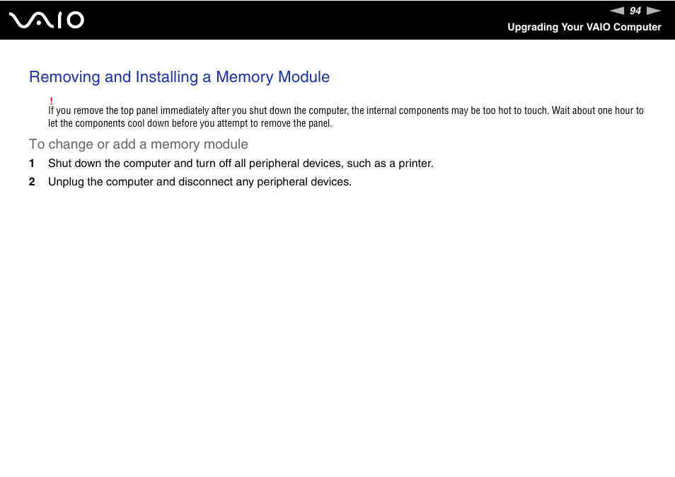 Sony VGC-VA10G User Manual | Page 94 / 169