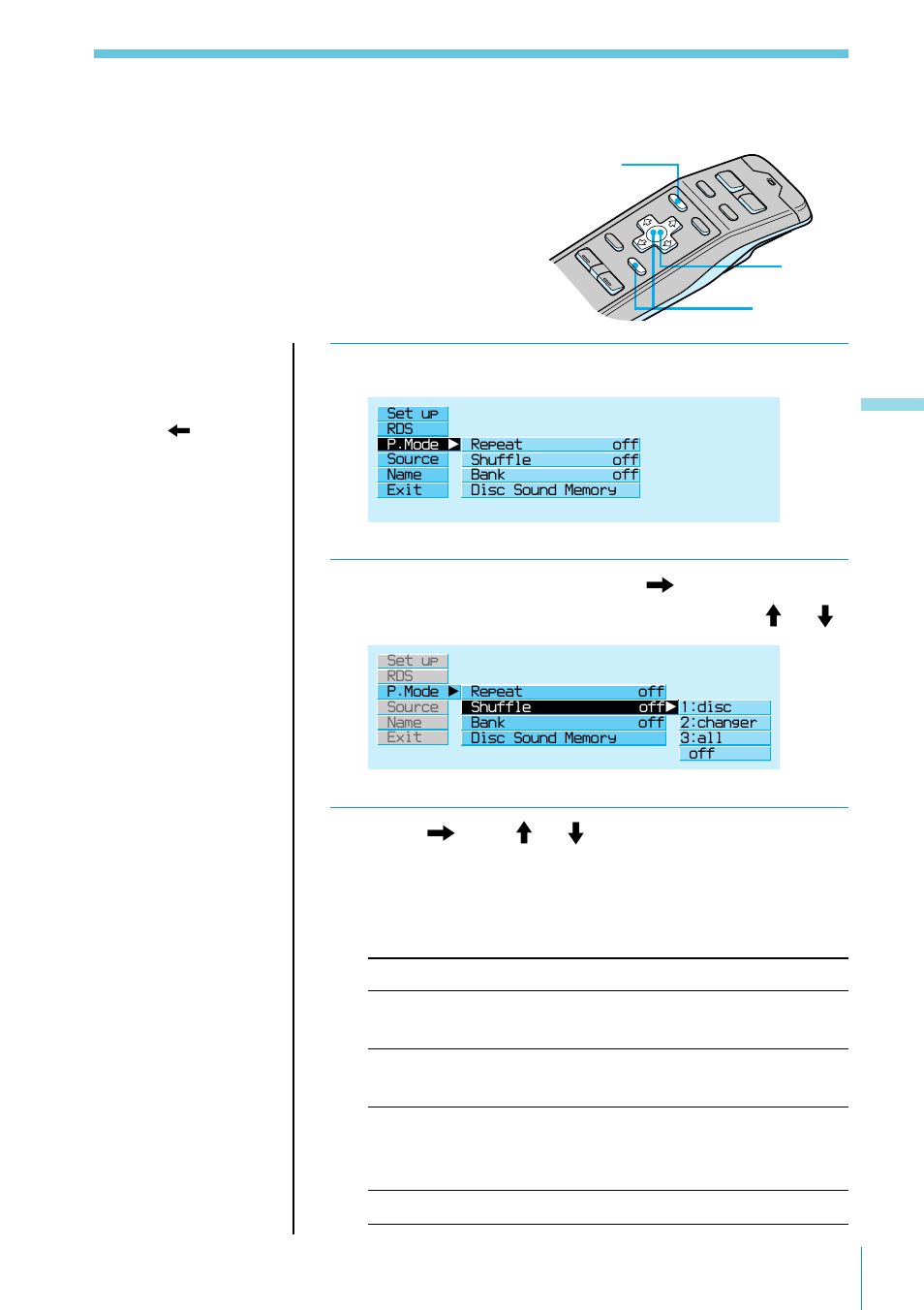 Playing tracks in random order (shuffle play), Playing tracks in random order, Shuffle play) | Sony XES User Manual | Page 23 / 72